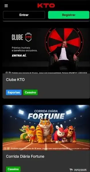 Captura de tela do cat&aacute;logo de promo&ccedil;&otilde;es da KTO