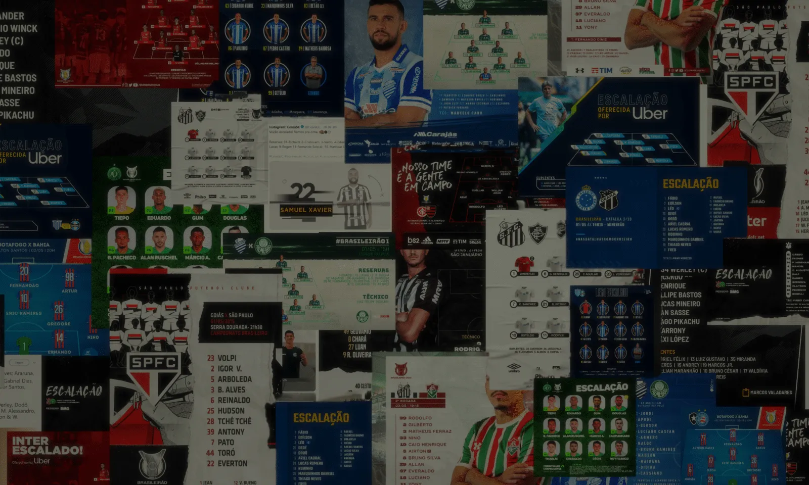 Qual time tem a melhor arte de pr&eacute;-jogo do Brasileir&atilde;o 2019?