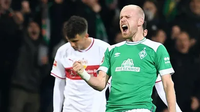 Klaassen marcou gola&ccedil;o de fora da &aacute;rea, mas o Bremen apenas empatou com o Stuttgart
