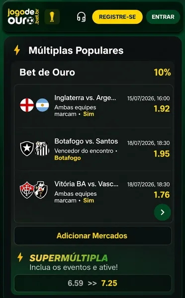 Vers&atilde;o mobile para navegadores no site da Jogo de Ouro BR

