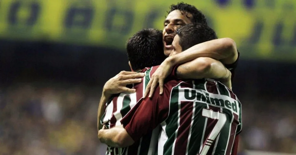Fred, Deco e Thiago Neves, tr&ecirc;s craques &iacute;dolos do Fluminense formando um time inesquec&iacute;vel - Foto: Ricardo Ayres/Photocamera/Fluminense FC