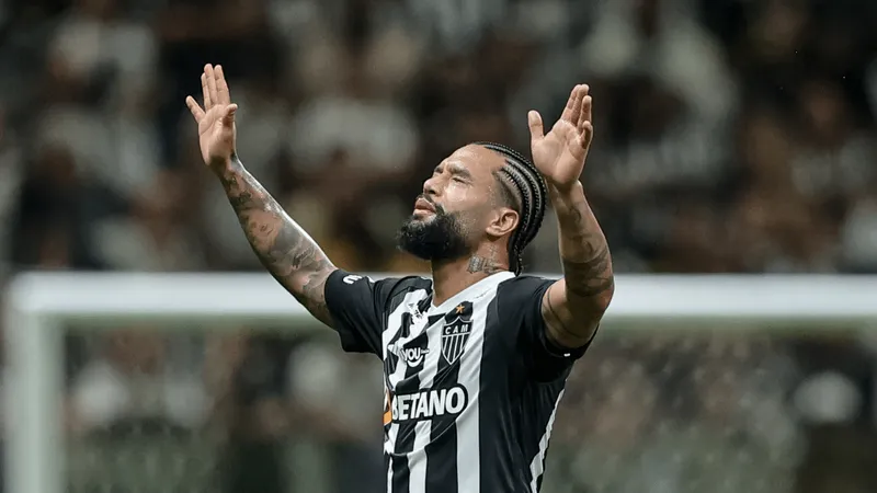 Ot&aacute;vio agradecendo ap&oacute;s grande partida pelo Atl&eacute;tico