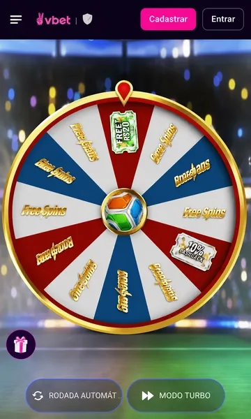 Roleta de Pr&ecirc;mios da Vbet, com vantagens exclusivas