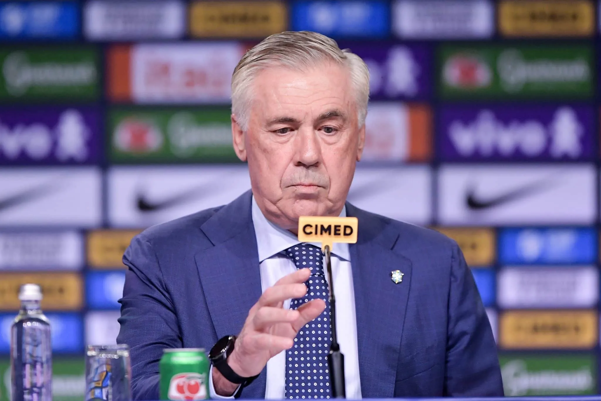 Neymar, Vini Jr, estilo de jogo: Ancelotti distribui recados em primeira coletiva pela Sele&ccedil;&atilde;o