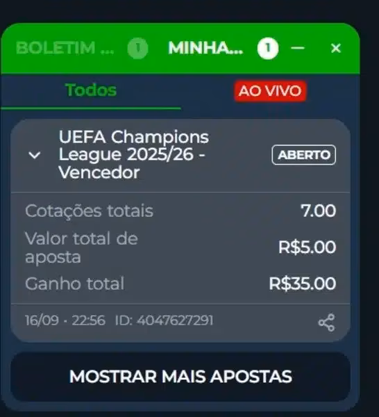 Apostas Champions League: odds, dicas e onde apostar