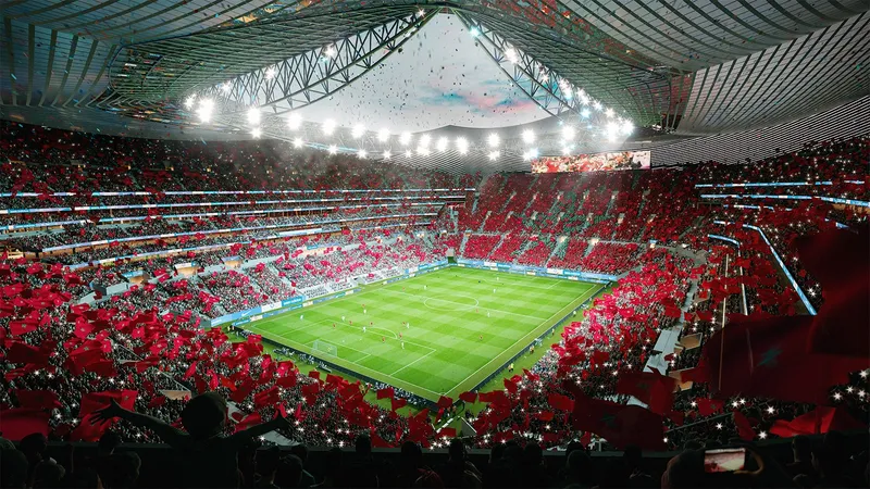 Grand Stade Hassan II &eacute; a grande aposta do Marrocos para sediar a final da Copa do Mundo de 2030