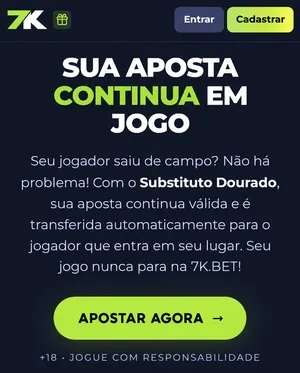 Promo&ccedil;&atilde;o Substituto Dourado, da 7K Bet