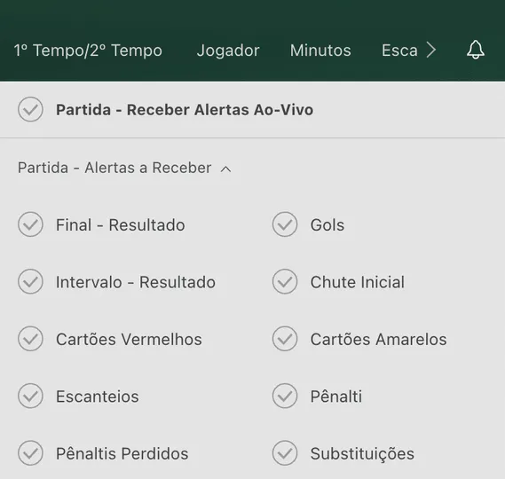 alerta de partida ao vivo na bet365