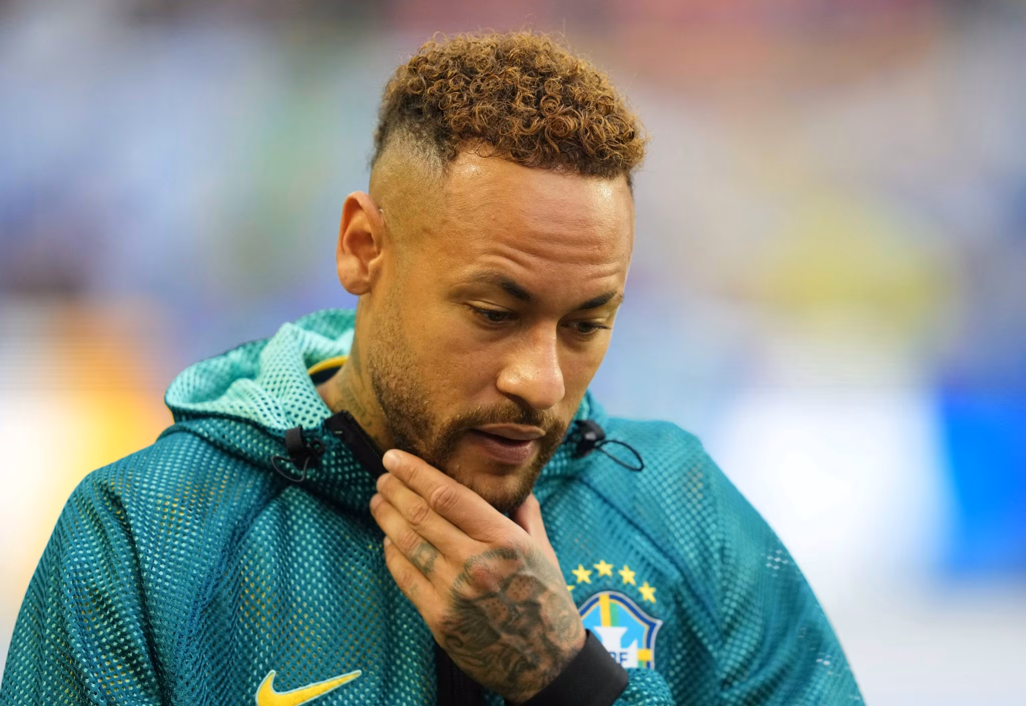Neymar em jogo entre Brasil e Esc&oacute;cia na Copa do Mundo