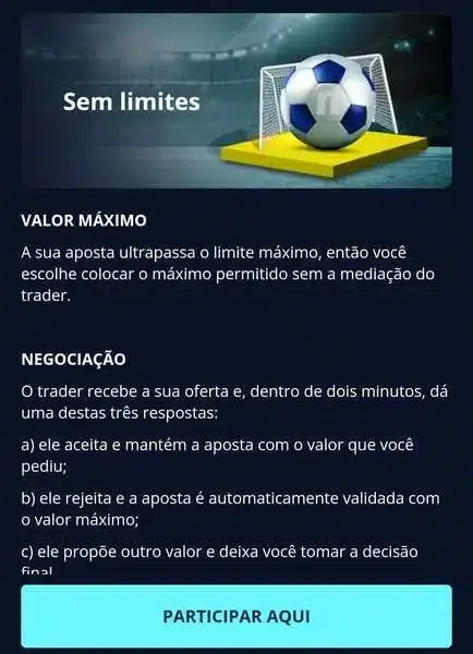 Explica&ccedil;&atilde;o de como funciona a promo&ccedil;&atilde;o Sem Limites da Novibet