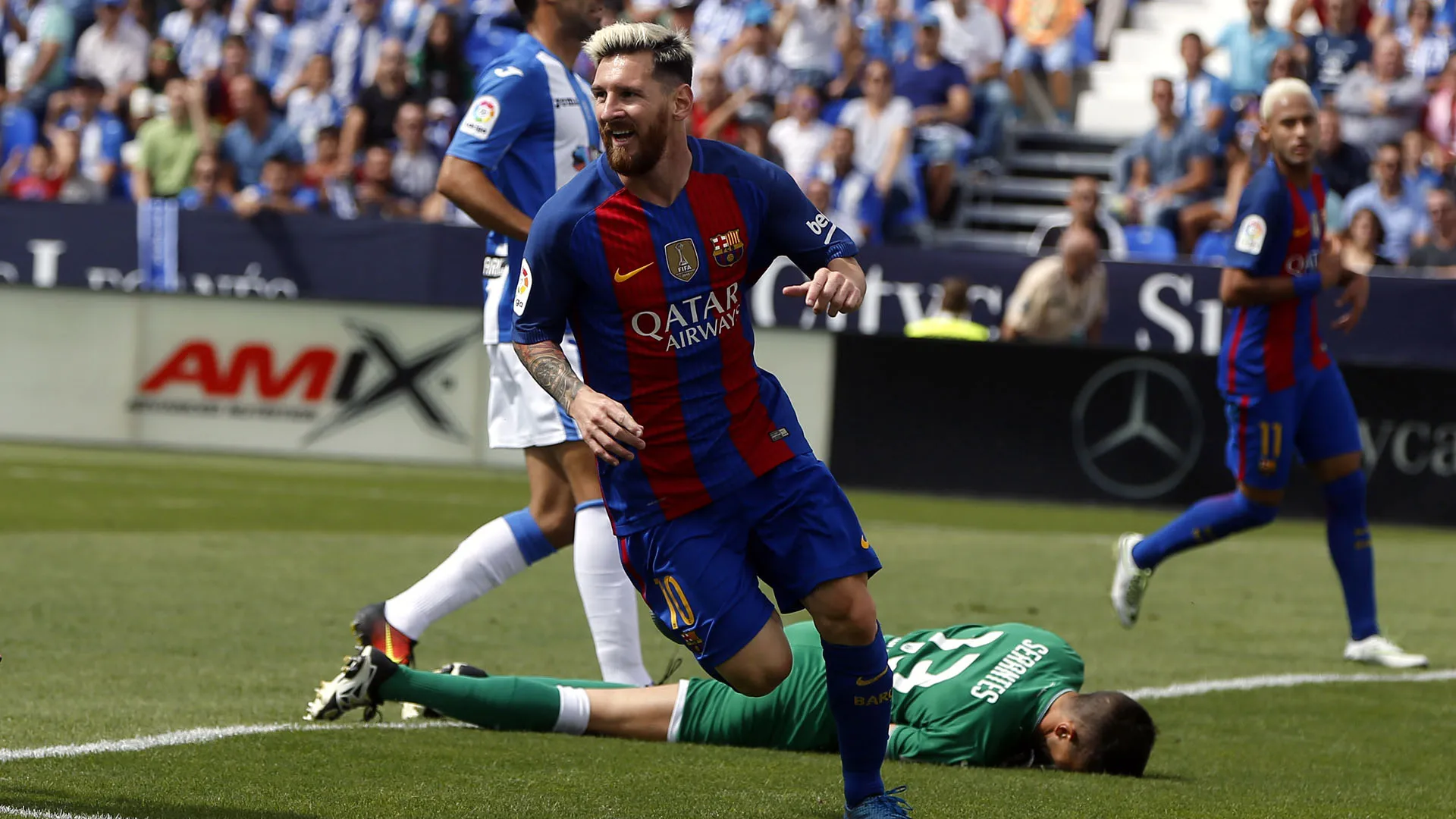 Barcelona teve gols do trio MSN e gola&ccedil;o de Rafinha na goleada no Legan&eacute;s