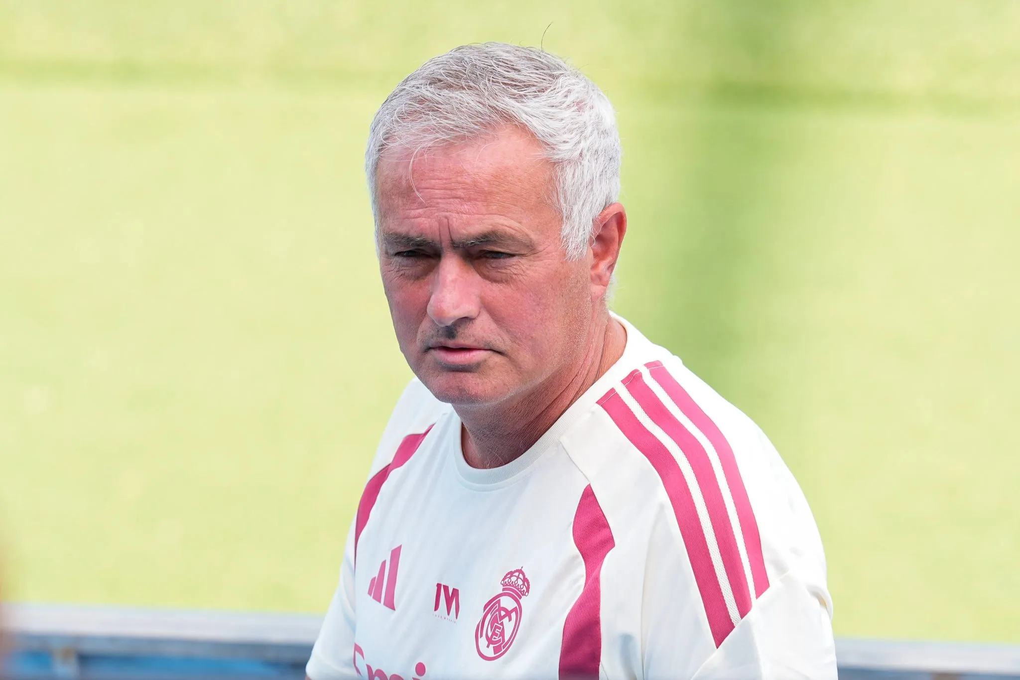Jos&eacute; Mourinho em treino do Real Madrid