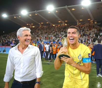 Cristiano Ronaldo decide e fatura primeiro t&iacute;tulo no Al Nassr