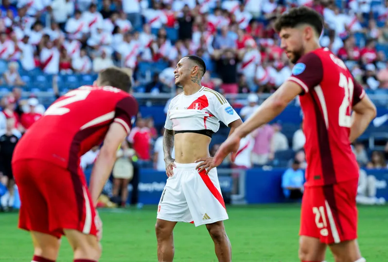 Canad&aacute; x Peru, em Kansas City, foi um dos jogos mais quentes da Copa Am&eacute;rica de 2024. Foto: Icon Sport