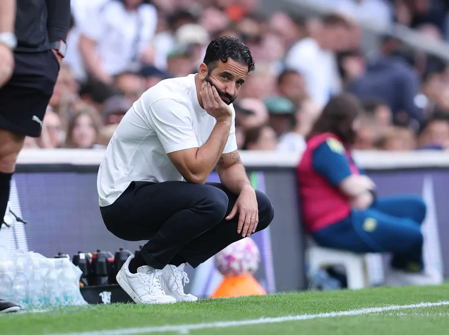 R&uacute;ben Amorim durante jogo do Manchester United 