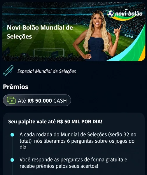 Novi-Bol&atilde;o, bol&atilde;o exclusivo da Novibet na Copa do Mundo 2026