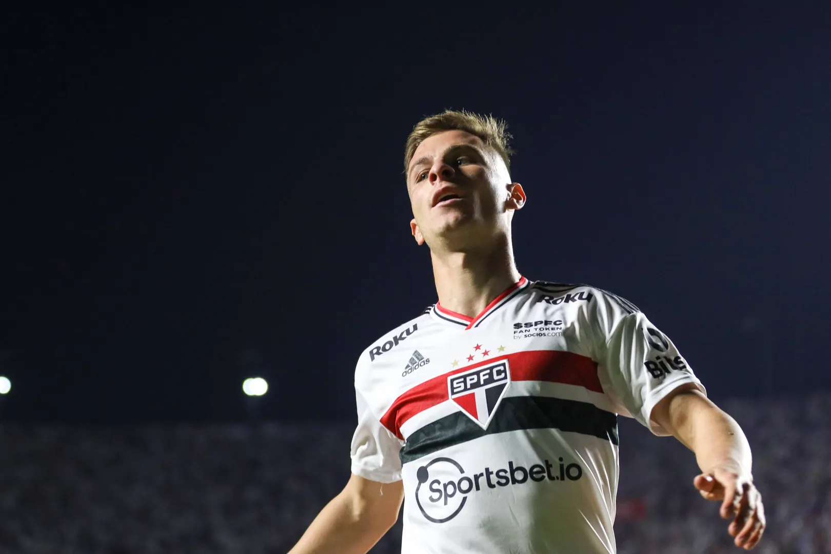 July 28, 2022, SAO PAULO, SAO PAULO, BRAZIL: Giuliano Galoppo player of So&pound;o Paulo during a soccer match against Amo ri