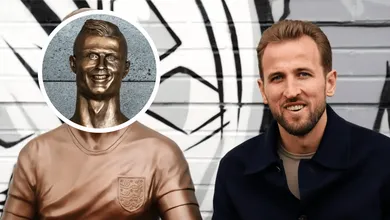 Est&aacute;tua &lsquo;misteriosa&rsquo; de Kane &eacute; finalmente inaugurada e rende piadas com Cristiano Ronaldo