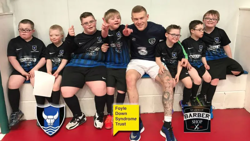 Meia da Irlanda fez a festa de um time formado por meninos com S&iacute;ndrome de Down
