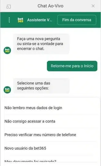 Chat ao vivo com atendimento da Bet365