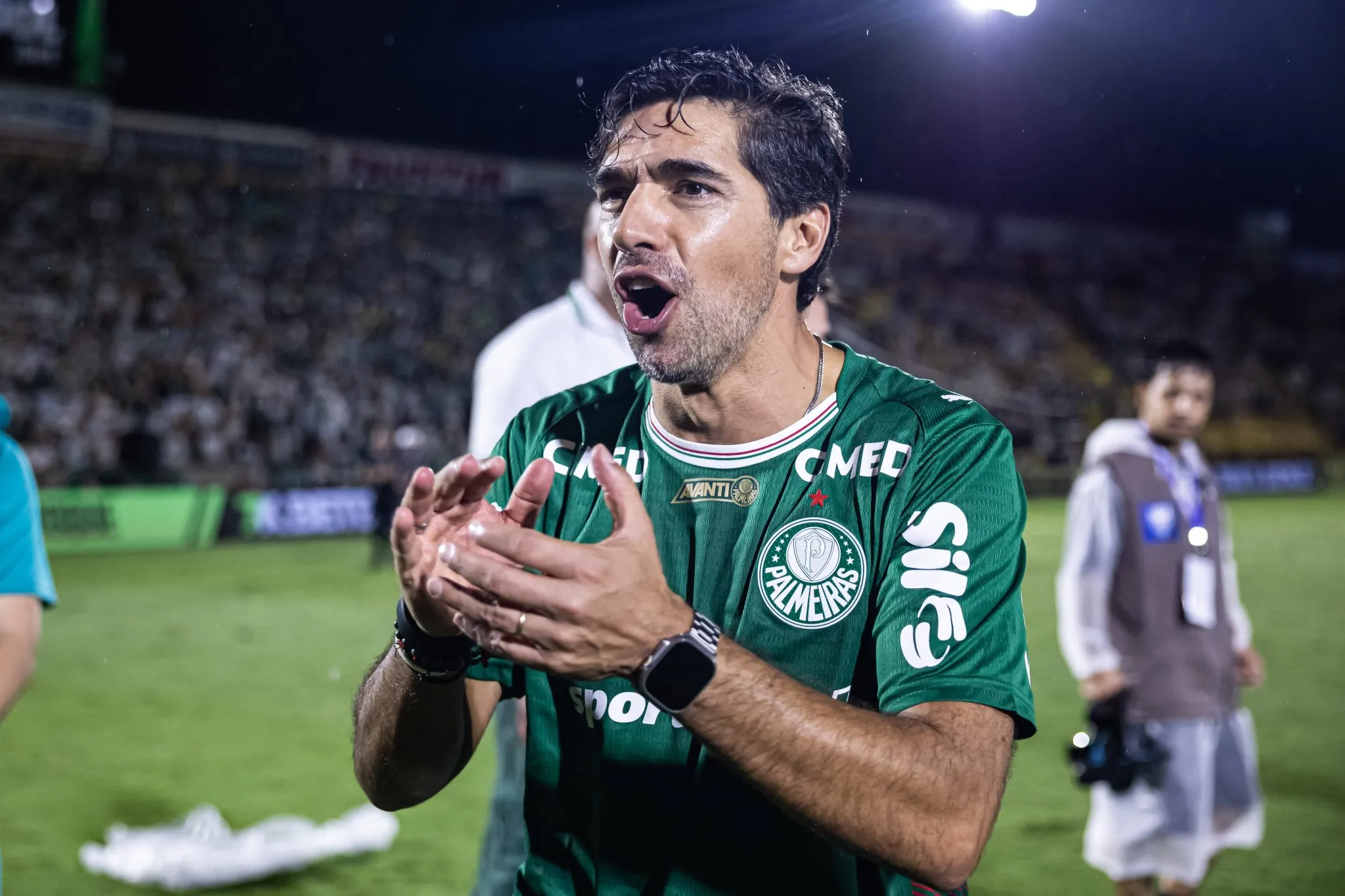Abel Ferreira comemora t&iacute;tulo do Palmeiras