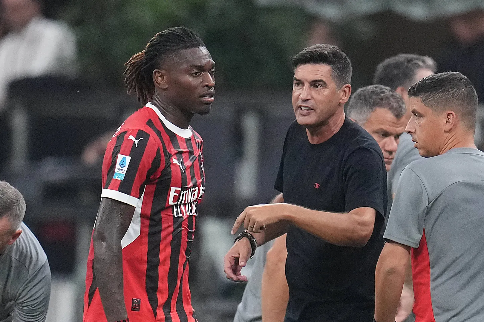 Foto: (Imago) - Rafael Le&atilde;o e Paulo Fonseca pelo Milan
