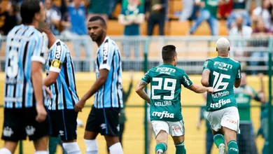 Palmeiras joga bem e, comandado por Dudu, derruba o Gr&ecirc;mio no Pacaembu