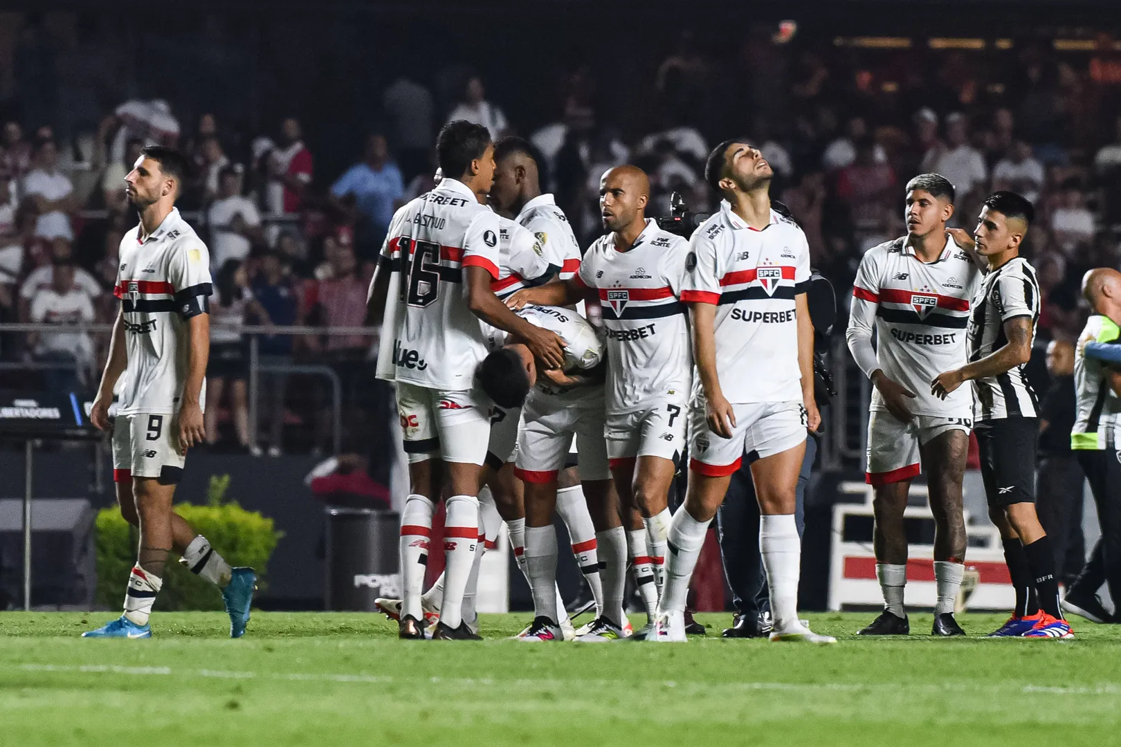 S&atilde;o Paulo x Botafogo S&Atilde;O PAULO, SP &ndash; 25.09.2024: S&Atilde;O PAULO X BOTAFOGO &ndash; S&atilde;o Paulo players regret the defeat in the match