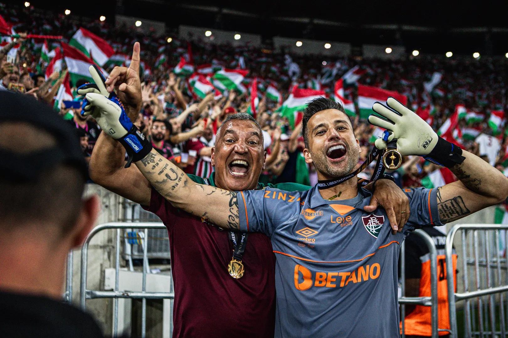 F&aacute;bio &eacute; o jogador brasileiro com mais jogos na Libertadores e conquistou o t&iacute;tulo pelo Fluminense em 2023 - Foto: LUCAS MER&Ccedil;ON / FLUMINENSE F.C.