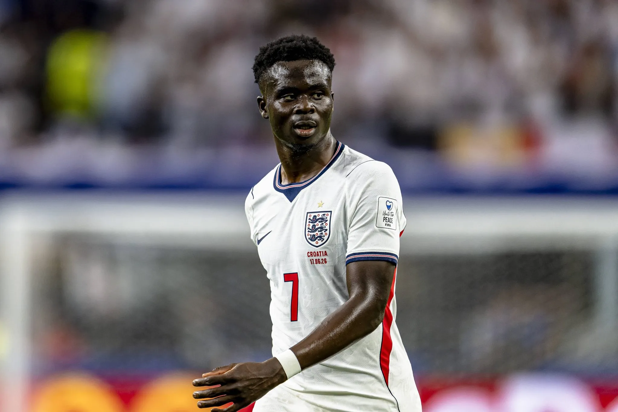 Bukayo Saka pela sele&ccedil;&atilde;o inglesa (Foto: Imago/DeFodi Images)