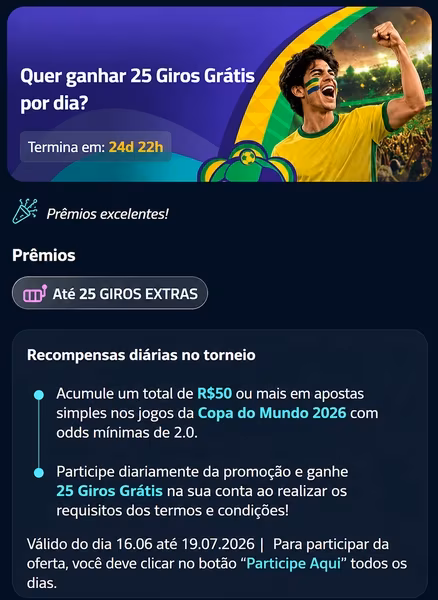 Promo&ccedil;&atilde;o de giros gr&aacute;tis da Novibet na Copa do Mundo 2026