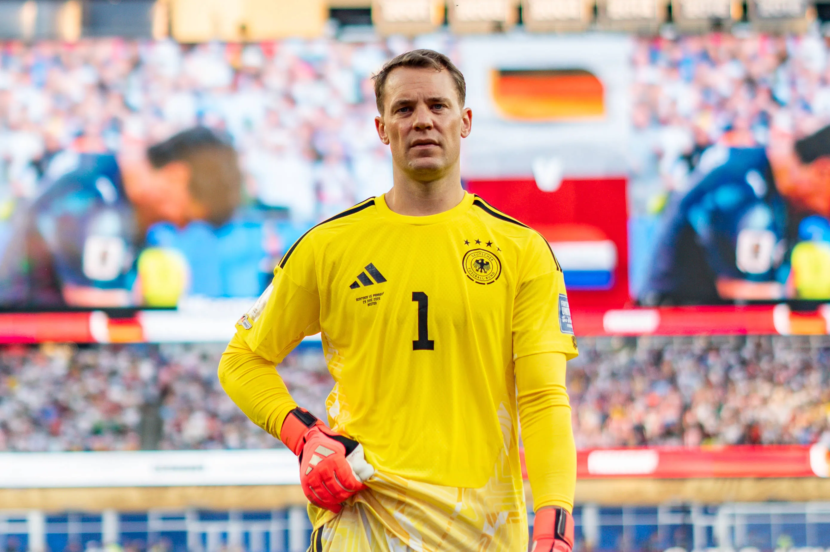 Neuer durante eliminação da Alemanha para o Paraguai na Copa do Mundo
