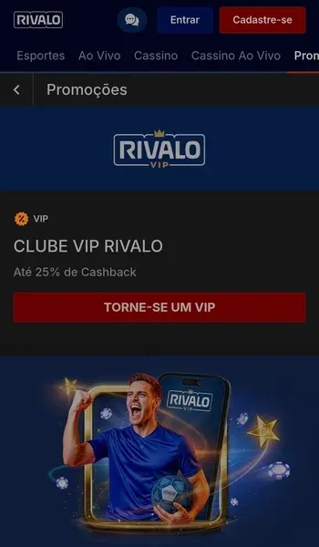 Banner promocional do Clube VIP Rivalo