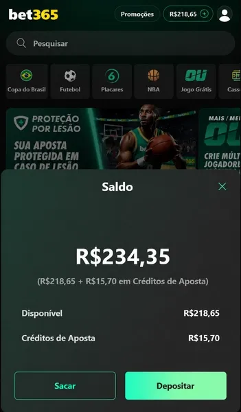 Meios de pagamento dispon&iacute;veis na bet365
