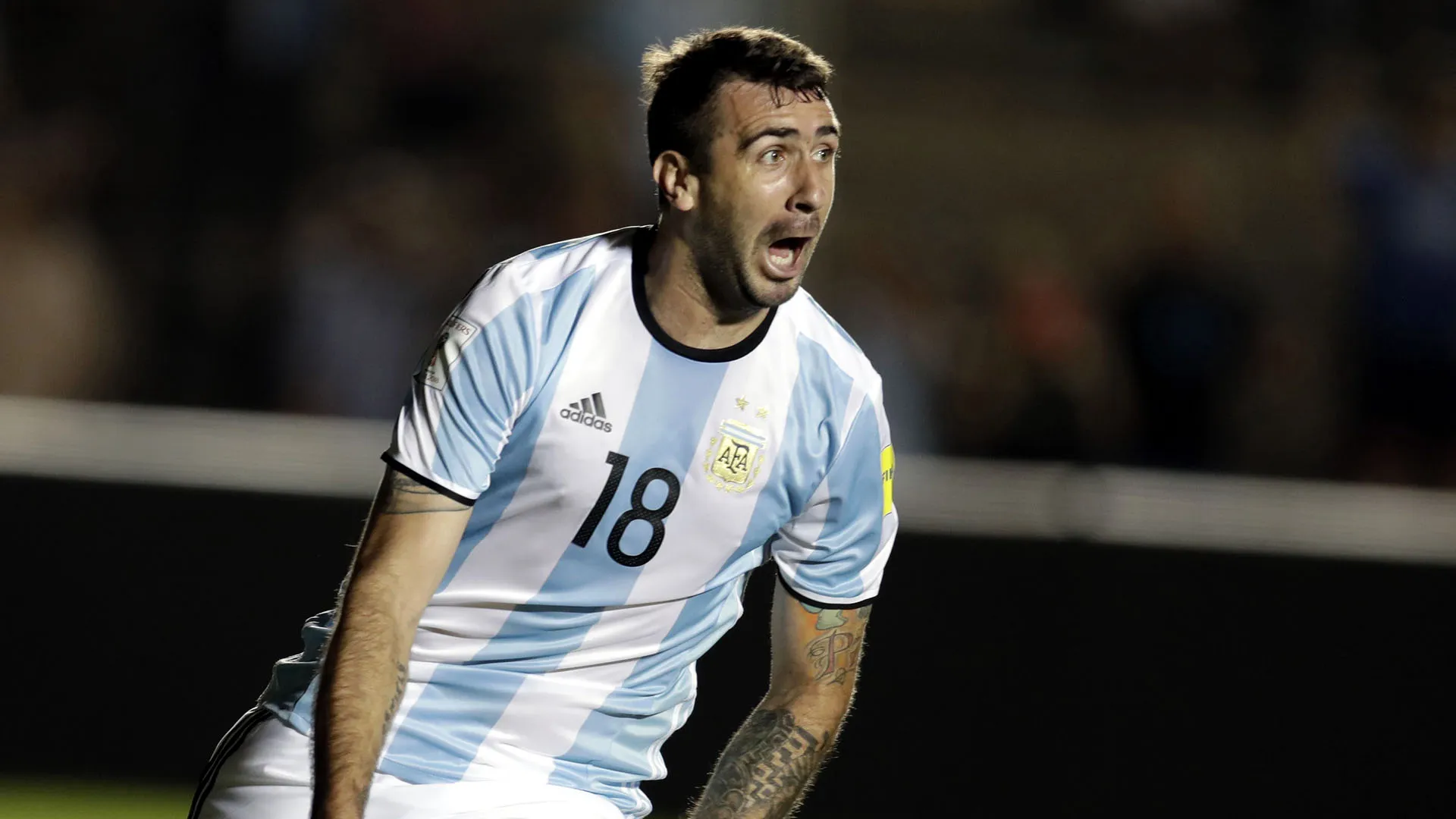 Lucas Pratto, atacante da Argentina (AP Photo/Natacha Pisarenko)