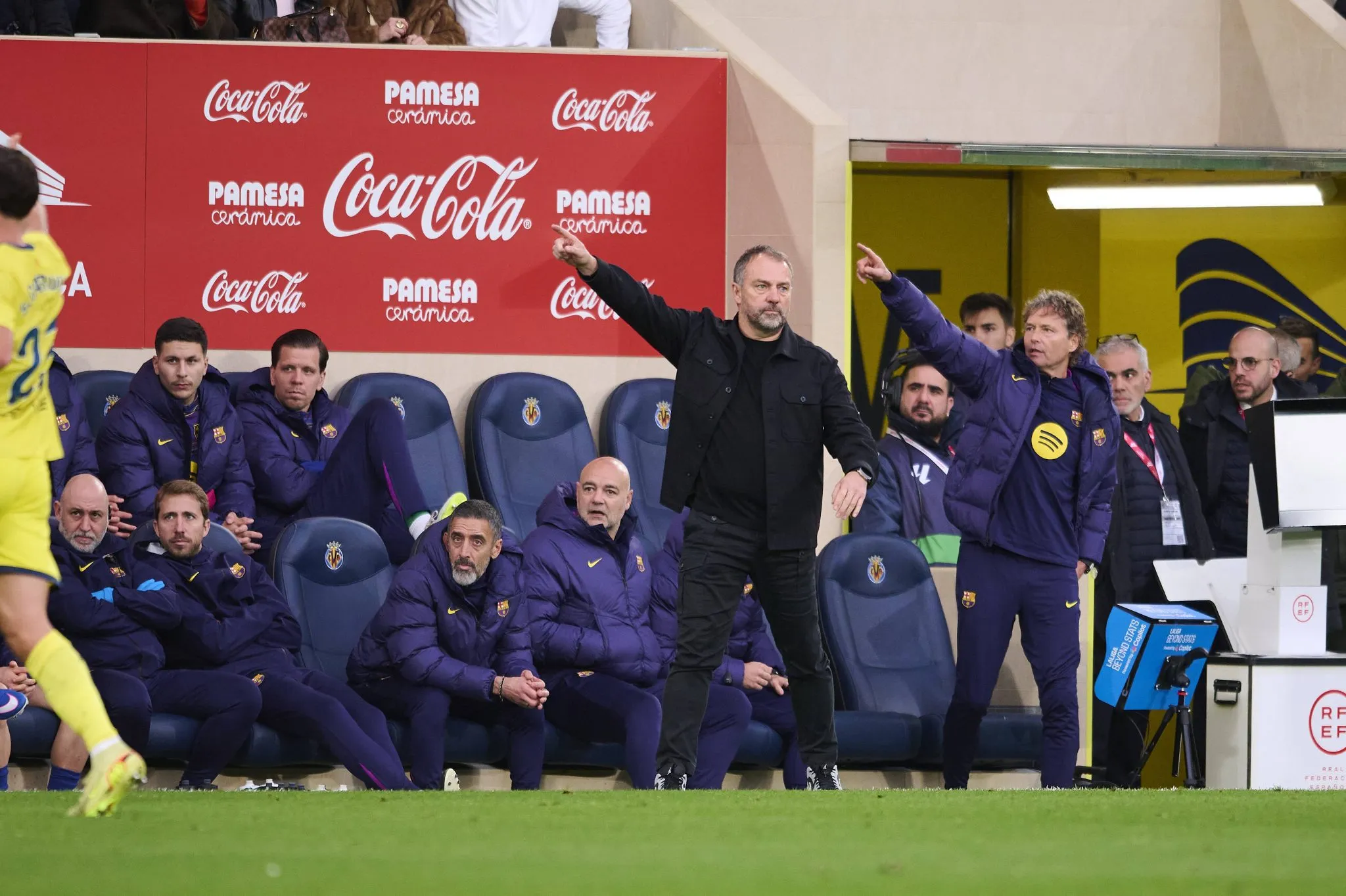 Hansi Flick em jogo do Barcelona