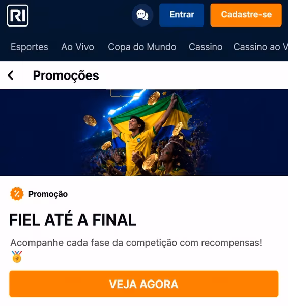 Promo&ccedil;&atilde;o "Fiel at&eacute; o Final", da Rivalo na Copa 2026
