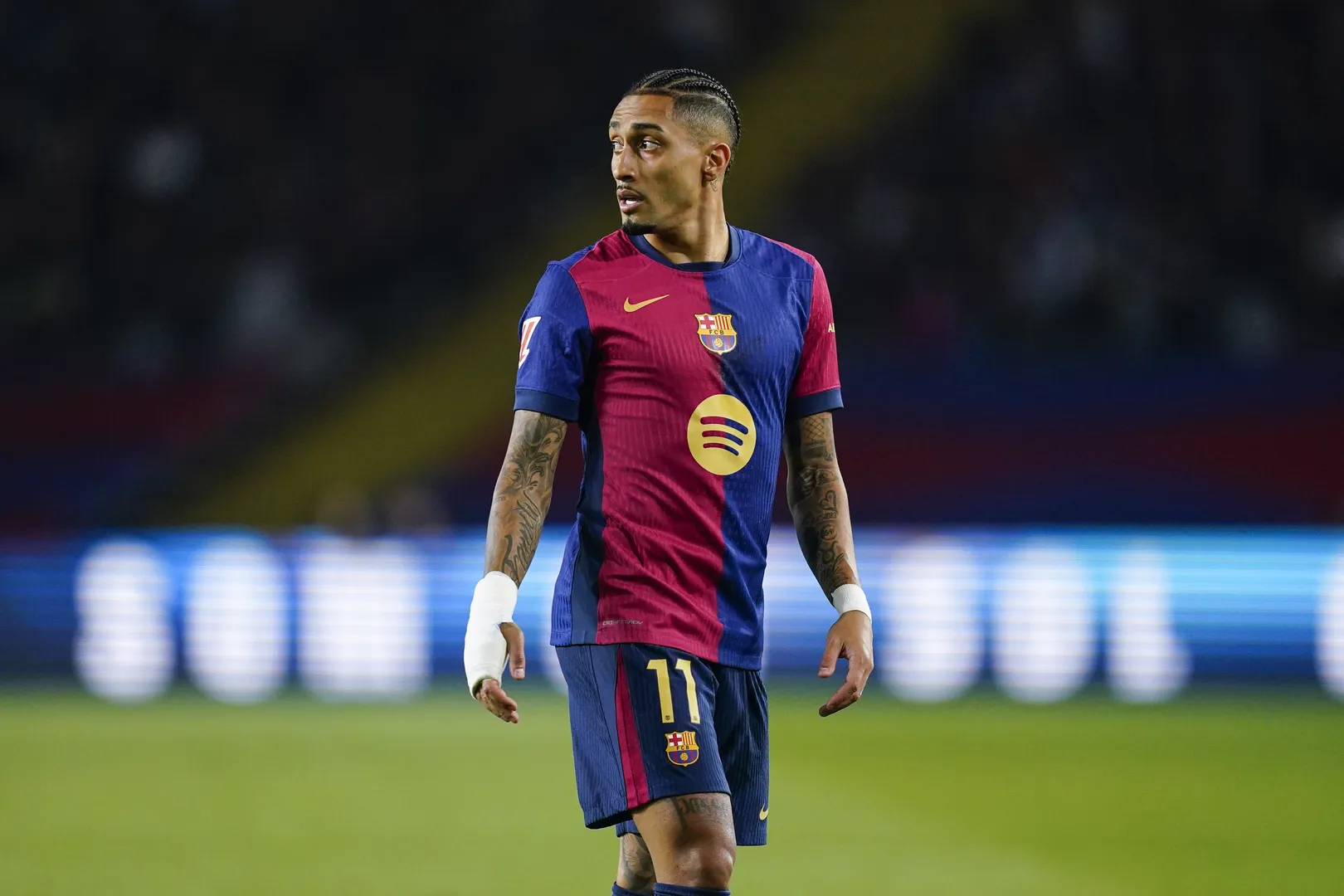 Raphinha entrou apenas no segundo tempo do empate entre Betis e Barcelona