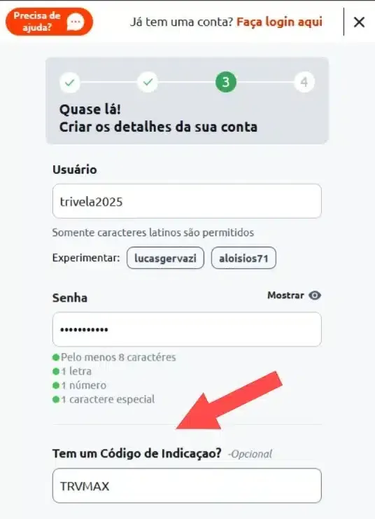 C&oacute;digo de Indica&ccedil;&atilde;o Betano em Maio 2026: use TRVMAX