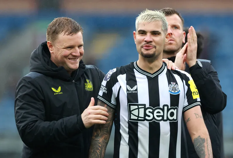 Bruno Guimar&atilde;es e Eddie Howe