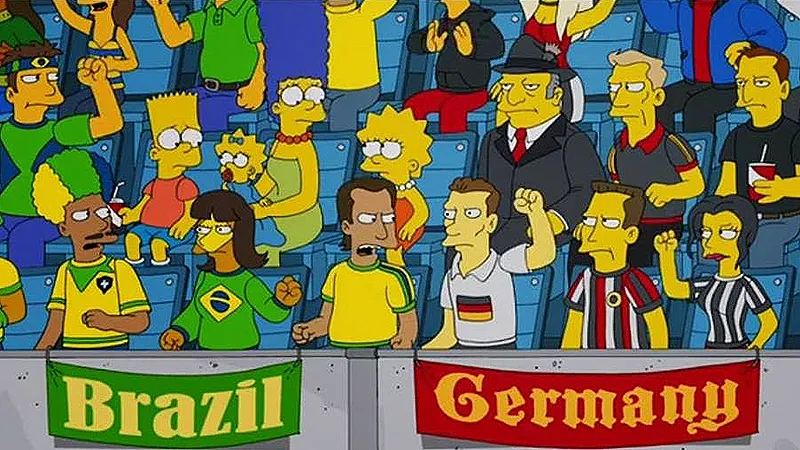 Simpsons v&atilde;o ao Itaquer&atilde;o, e Homer apita um Maracanazo alem&atilde;o na final da Copa