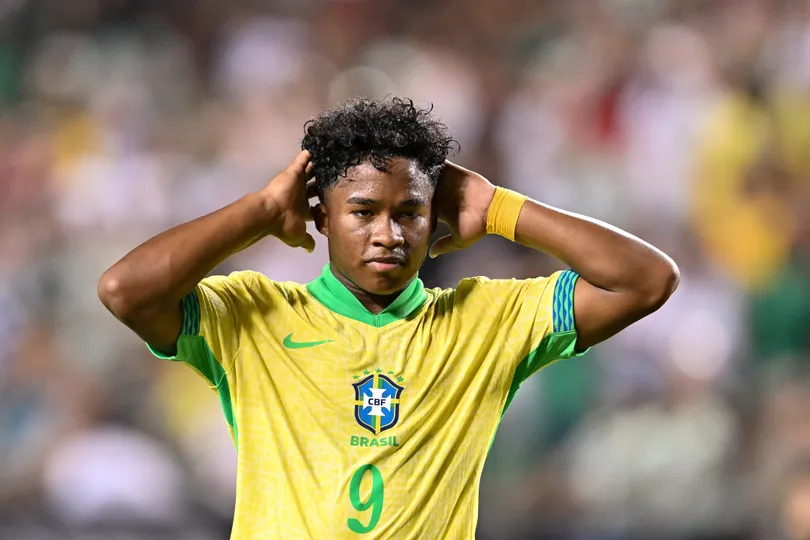 Endrick vibra com gol marcado pela Sele&ccedil;&atilde;o