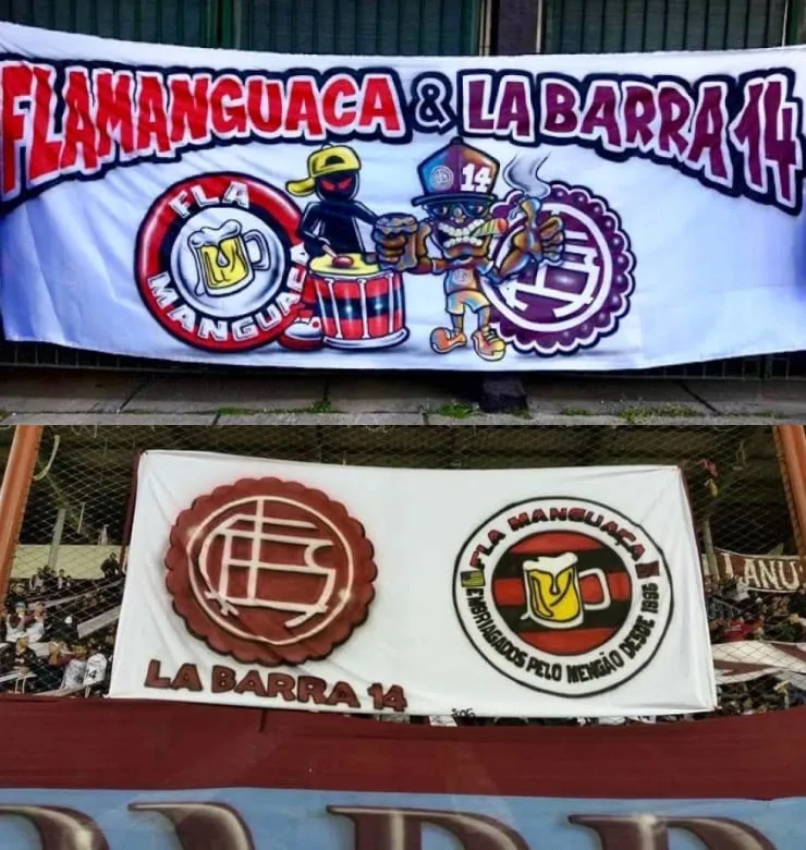 Bandeiras da uni&atilde;o entre Fla Mangua&ccedil;a e Barra 14