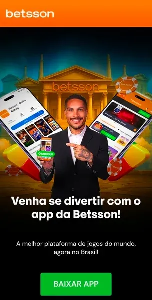 P&aacute;gina de entrada do aplicativo da Betsson no site oficial
