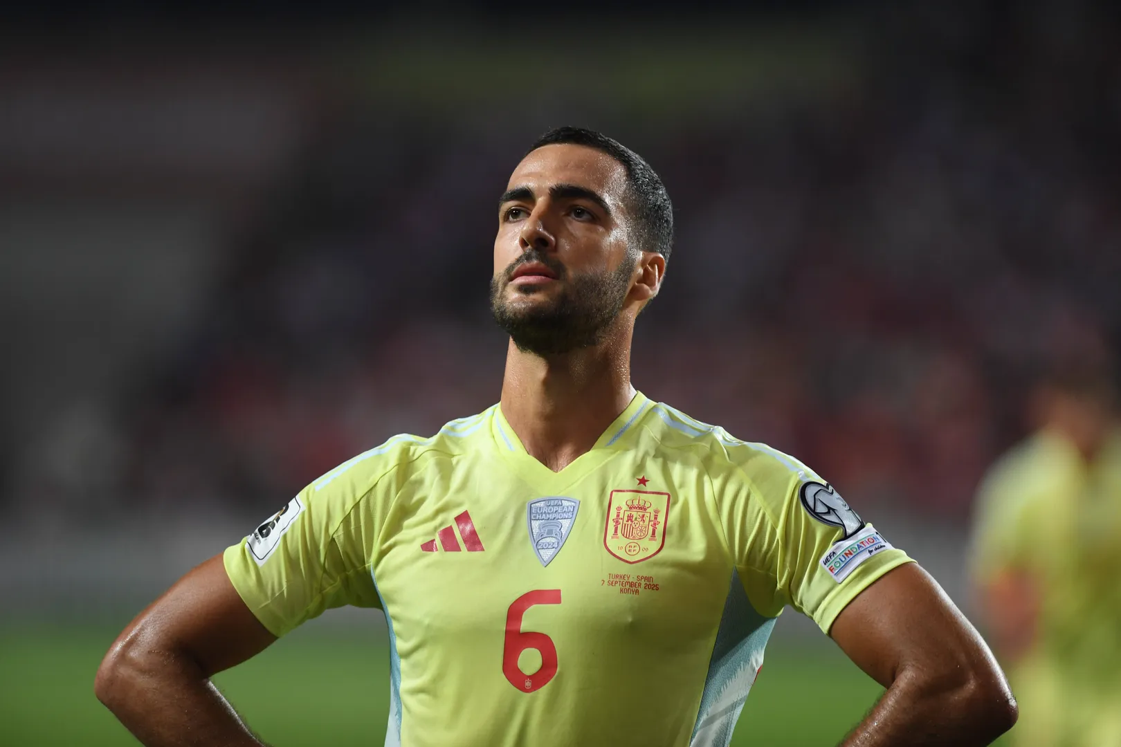 Autor de tr&ecirc;s gols, Merino foi um dos grandes destaques da goleada espanhola sobre a Turquia