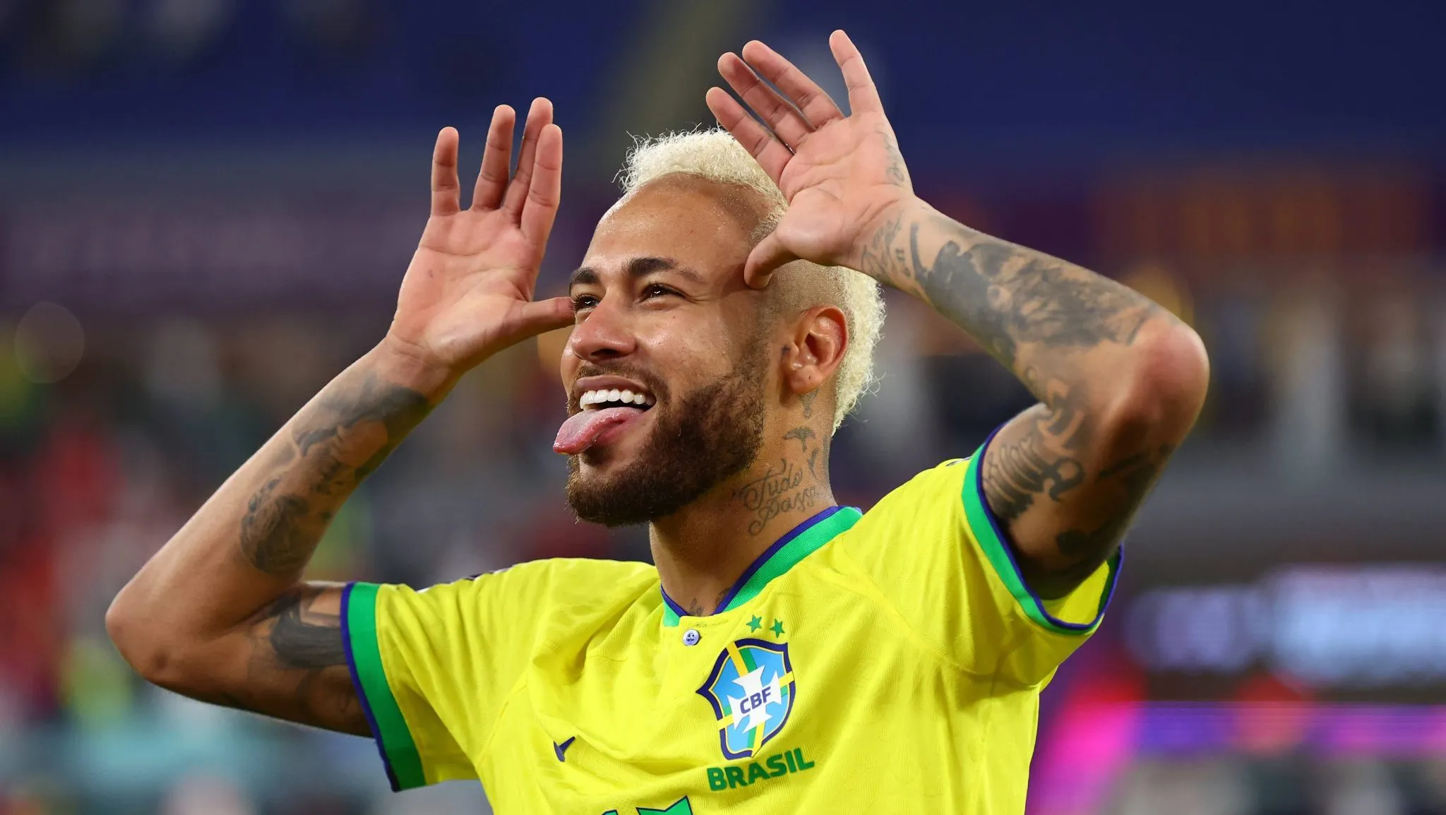 Neymar a servi&ccedil;o da sele&ccedil;&atilde;o brasileira na Copa do Mundo de 2022 (Foto: Imago/Newscom World)