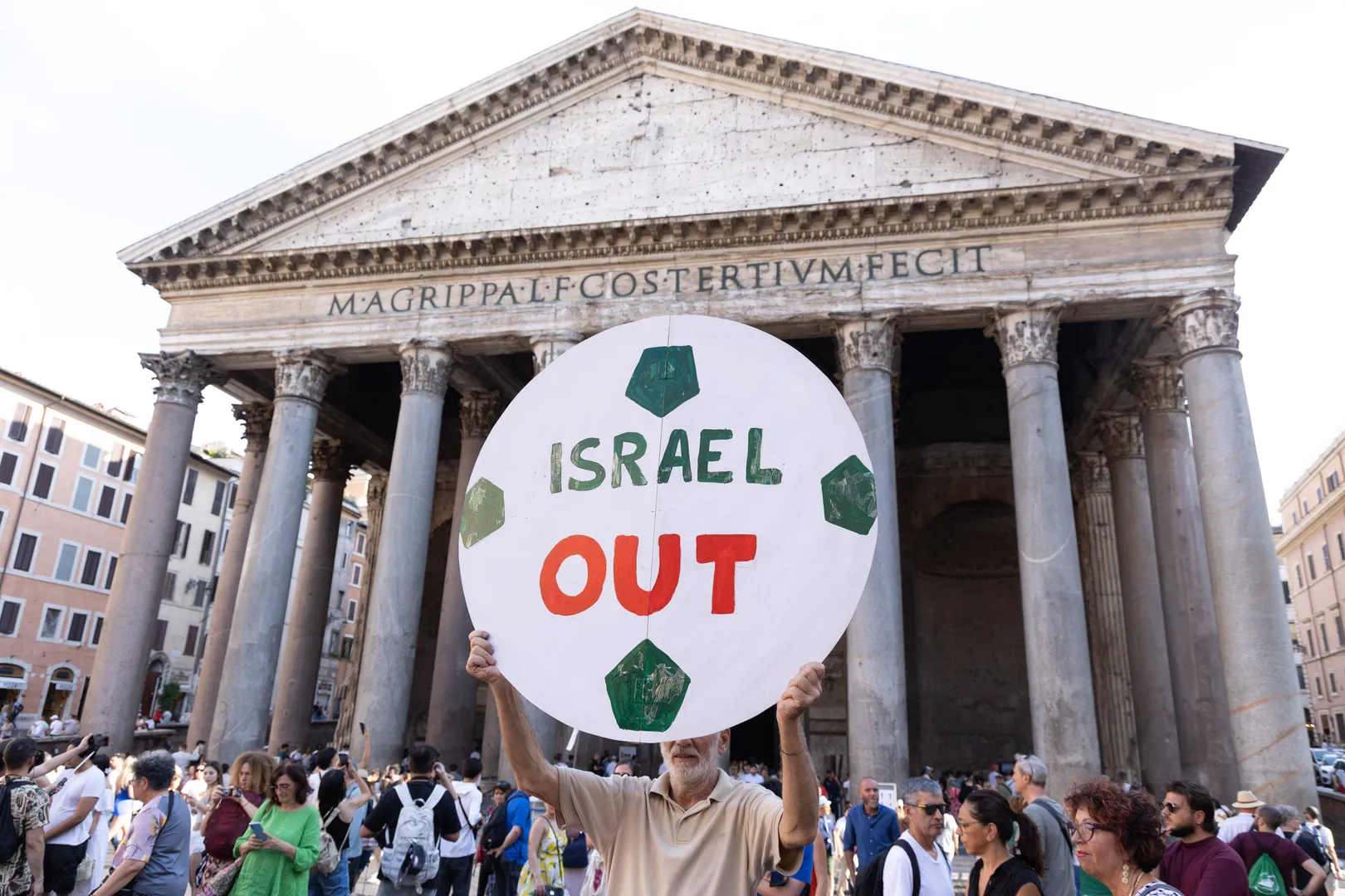 Rome, Protest against the Italy-Israel soccer match