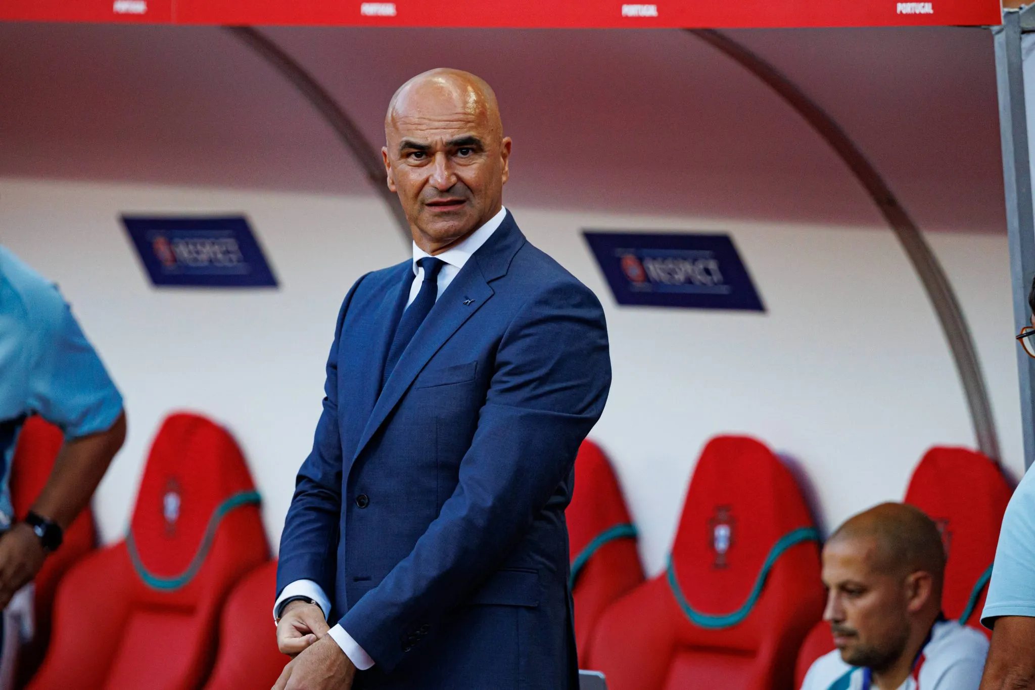 Roberto Mart&iacute;nez em partida de Portugal 