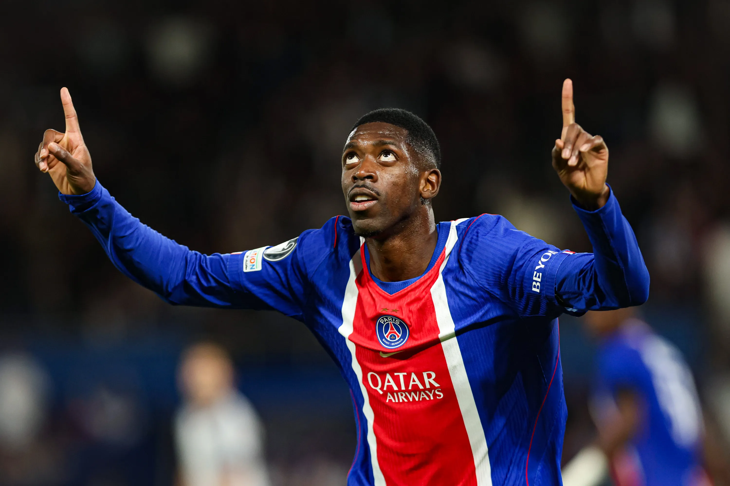 Ousmane Demb&eacute;l&eacute; comemora gol do PSG