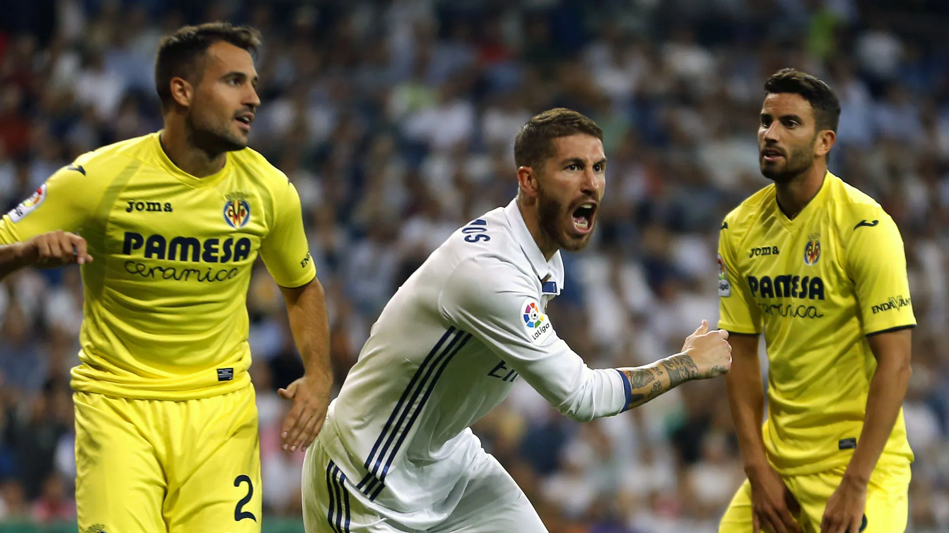 Com trio BBC mal, coube a Sergio Ramos o gol que deu empate ao Real Madrid com o Villarreal